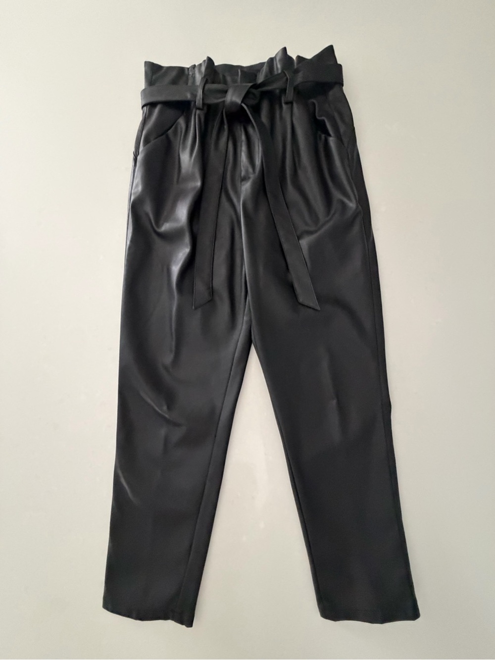 Lucy Paris Paperbag Waist Pants with Tie Belt